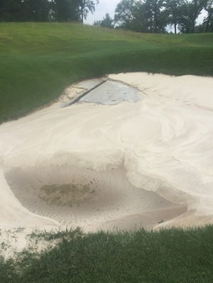 Bunker damage from the rain
